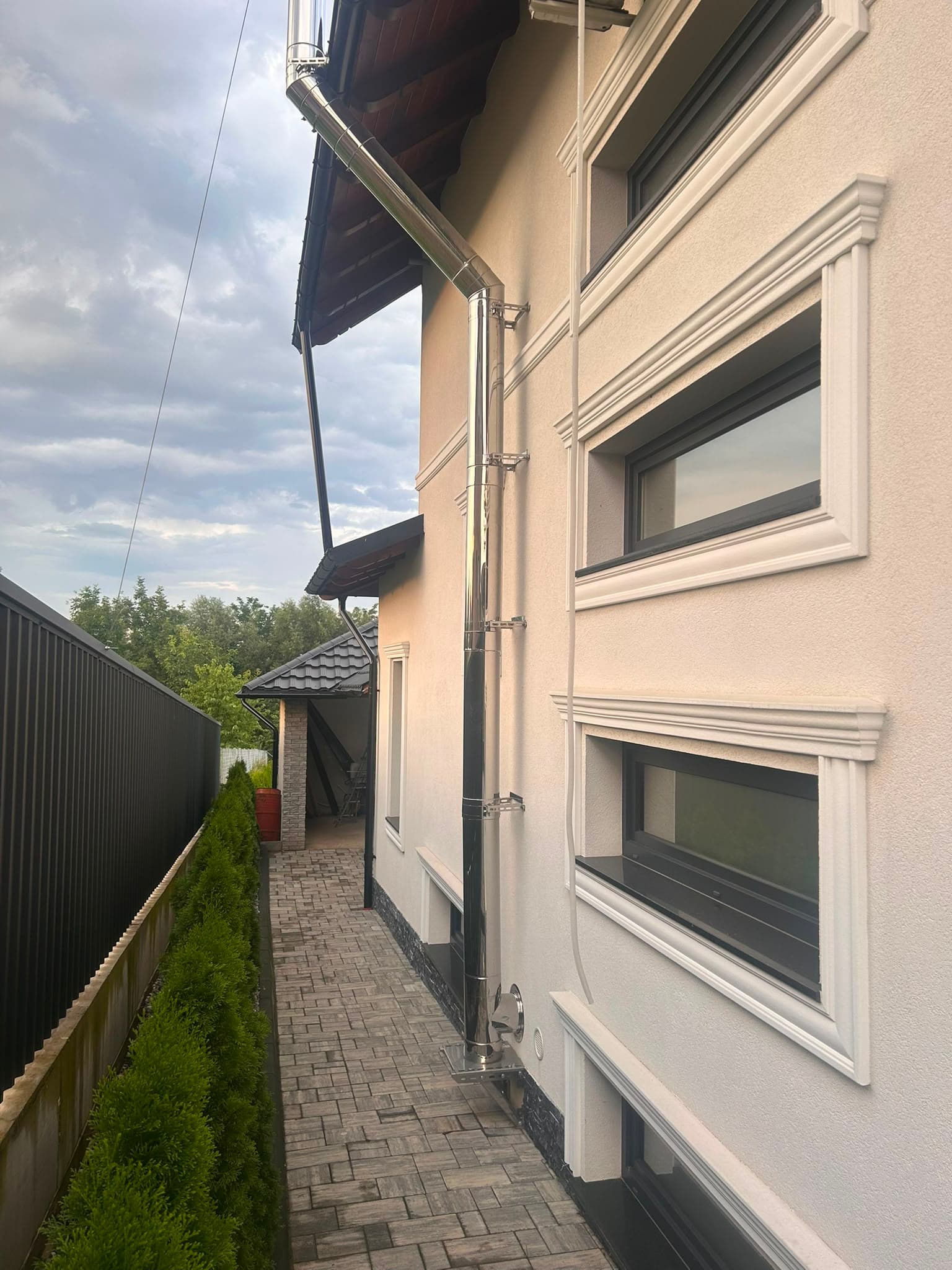 Sistem coș inox montat profesional