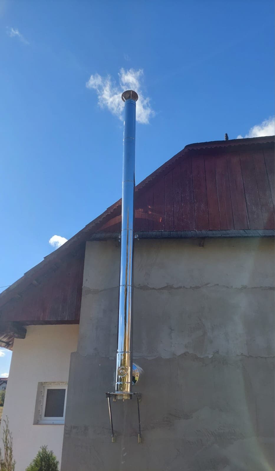 Coș inox exterior finalizat